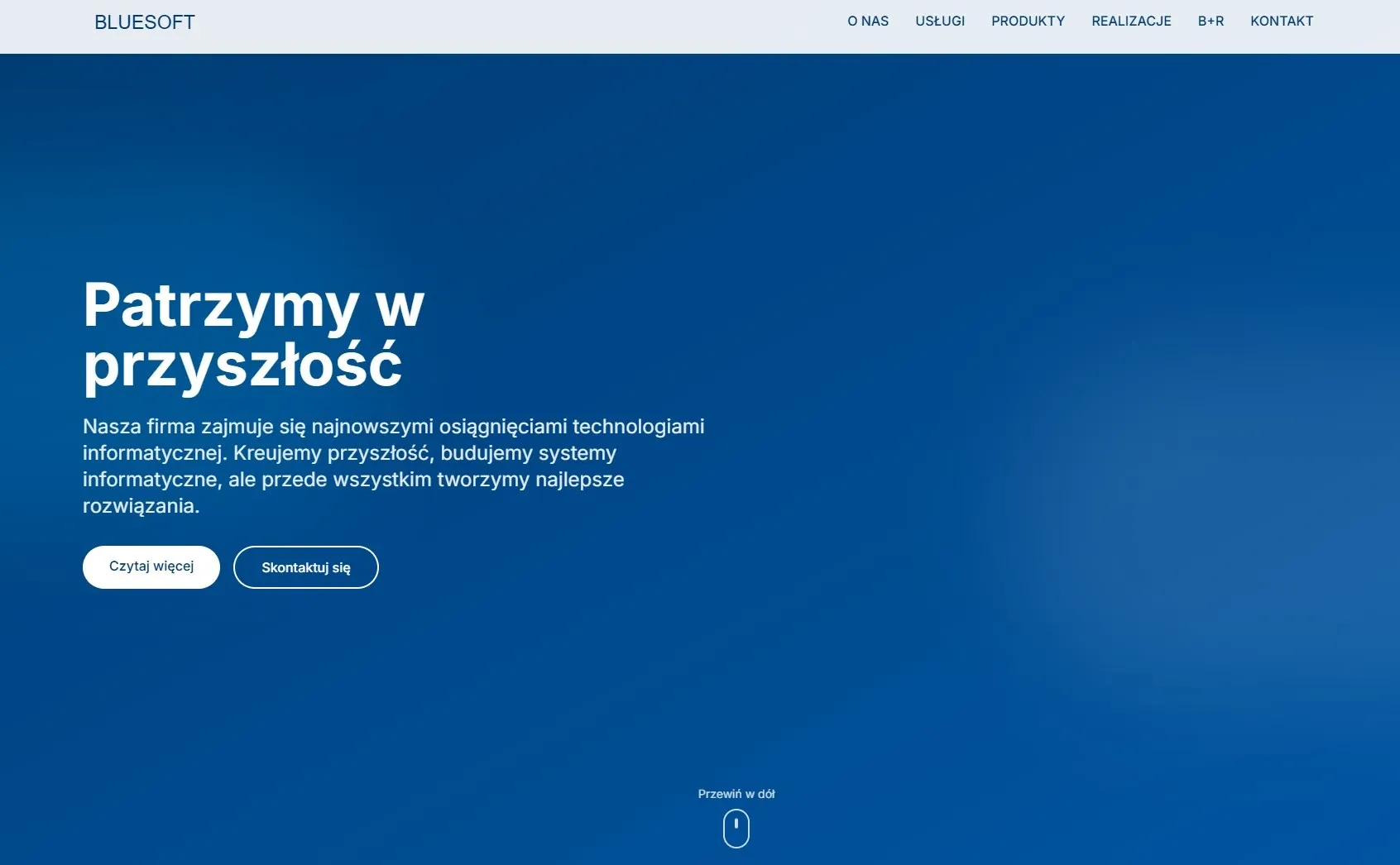New bluesoft web page screenshot